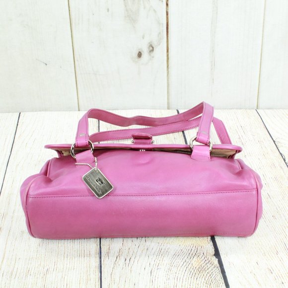 Osgoode Marley Pink Leather Purse Double Handle Shoulder Handbag - Picture 8 of 9